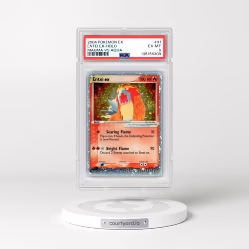 2004 Pokémon EX Team Magma VS Team Aqua #91 Entei EX - Holo Holo (PSA 6 EX-MT)