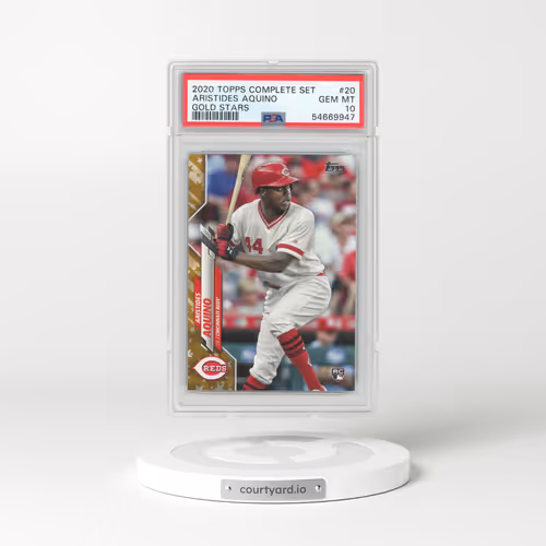 2020 Topps Complete Set #20 Aristides Aquino - Gold Stars (PSA 10 GEM MINT)