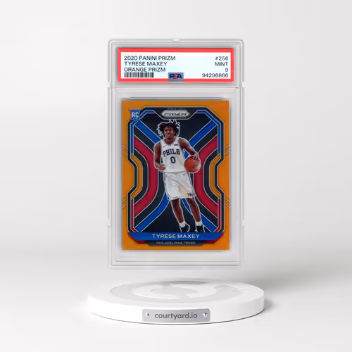 2020 Panini Prizm #256 Tyrese Maxey - Orange Prizm (PSA 9 MINT)