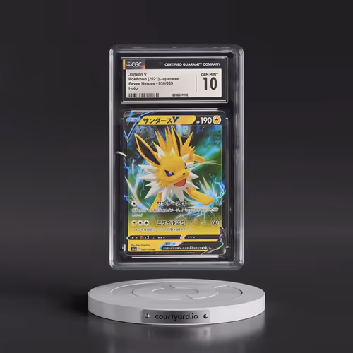 2021 Eevee Heroes #030/069 Jolteon V - Holo (CGC 10 GEM MINT)