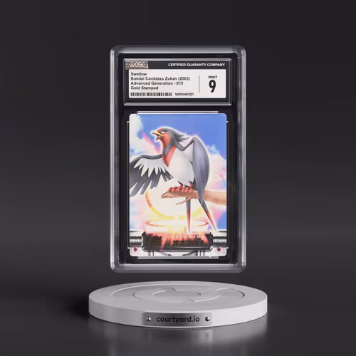2003 Base Set (2005)(Bold Romanji Back) #015 Swellow - Gold Stamped (CGC 9 MINT)