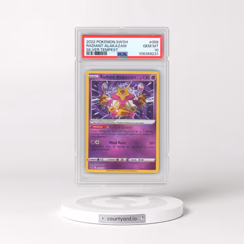 2022 Pokémon Sword & Shield Silver Tempest #059 Radiant Alakazam - Holo (PSA 10 GEM MINT)