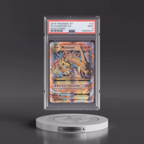 2016 Pokémon XY Evolutions #13 M Charizard EX - Holo (PSA 9 MINT)