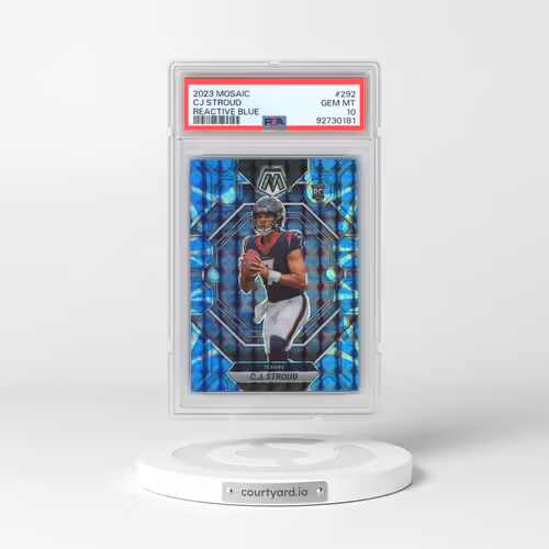 2023 Panini Mosaic #292 CJ Stroud - Reactive Blue (PSA 10 GEM MINT)