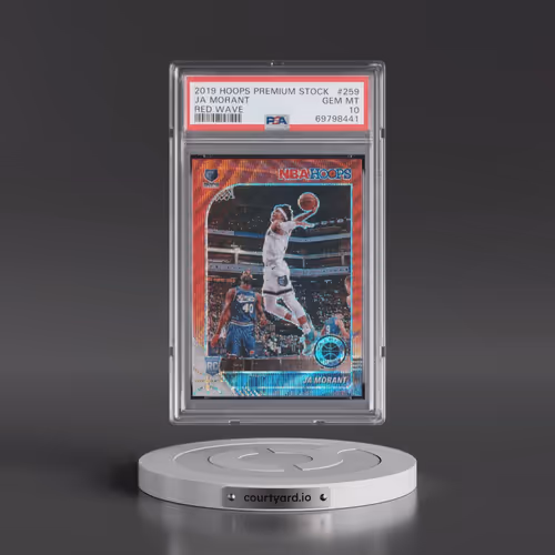 2019 Panini Hoops Premium Stock #259 Ja Morant - Red Wave (PSA 10 GEM MINT)