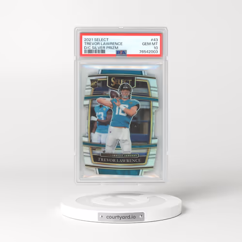 2021 Panini Select #43 Trevor Lawrence - Die-Cut Silver Prizm (PSA 10 GEM MINT)
