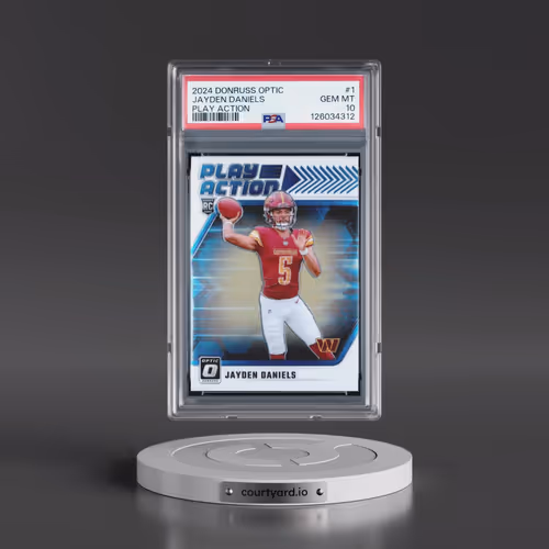 2024 Panini Donruss Optic Play Action #1 Jayden Daniels (PSA 10 GEM MINT)