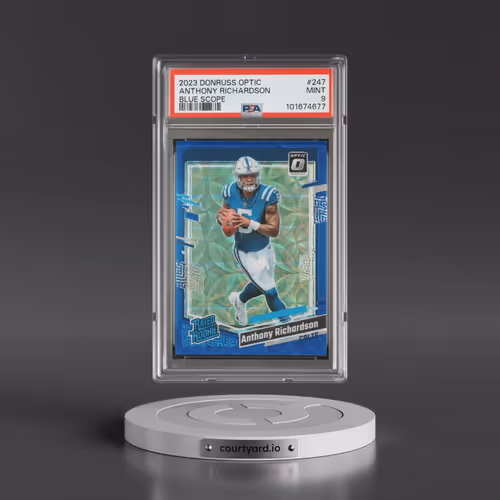 2023 Panini Donruss Optic #247 Anthony Richardson - Blue Scope (PSA 9 MINT)