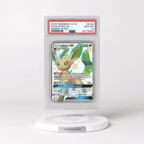 2019 Pokémon Sun & Moon Hidden Fates #SV46 Leafeon GX - Holo Full Art (PSA 10 GEM MINT)