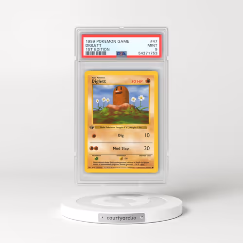 1999 Pokémon Game #47 Diglett - 1st Edition (PSA 9 MINT)