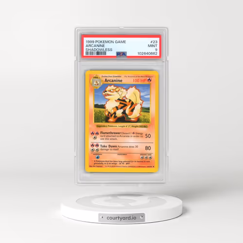 1999 Pokémon Game #23 Arcanine - Shadowless (PSA 9 MINT)