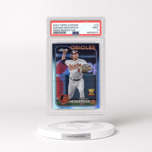 2024 Topps Chrome #36 Gunnar Henderson - Prism Refractor (PSA 9 MINT)