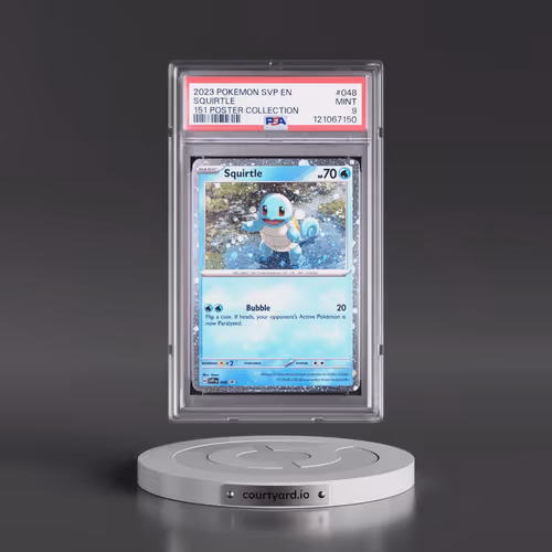 2023 Pokémon Svp EN-SV Black Star Promo #048 Squirtle - 151 Poster Collection (PSA 9 MINT)