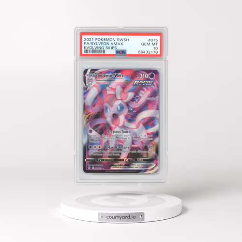 2021 Pokémon Sword & Shield Evolving Skies #075 Sylveon Vmax - Full Art (PSA 10 GEM MINT)