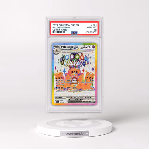 2024 Pokémon Ssp EN-Surging Sparks #221 Palossand EX - Holo Ultra Rare (PSA 10 GEM MINT)
