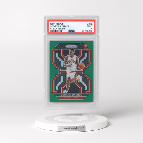 2021 Panini Prizm #320 Scottie Barnes - Green Prizm (PSA 9 MINT)