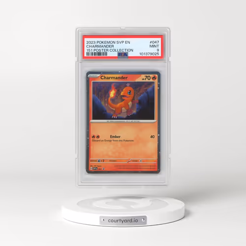 2023 Pokémon Svp EN-SV Black Star Promo #047 Charmander - 151 Poster Collection (PSA 9 MINT)