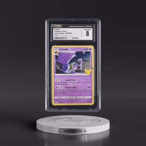 2021 Celebrations #015/025 Lunala - Holo (CGC 8 NM-MT)