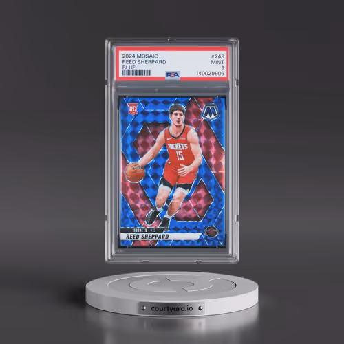 2024 Panini Mosaic #249 Reed Sheppard - Blue (PSA 9 MINT)
