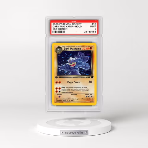 2000 Pokémon Rocket #10 Dark Machamp - 1st Edition Holo (PSA 9 MINT)