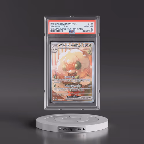 2025 Pokémon Wht EN-White Flare #165 Whimsicott EX - Holo Special Illustration Rare (PSA 10 GEM MINT