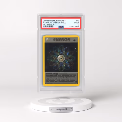 2000 Pokémon Rocket #17 Rainbow Energy - 1st Edition Holo (PSA 9 MINT)