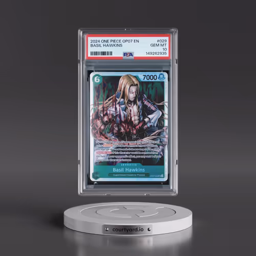 2024 One Piece OP07-500 Years in the Future #029 Basil Hawkins (PSA 10 GEM MINT)