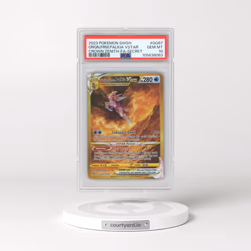 2023 Pokémon Sword and Shield Crown Zenith #GG67 Origin Forme Palkia Vstar - Full Art Secret (PSA 10