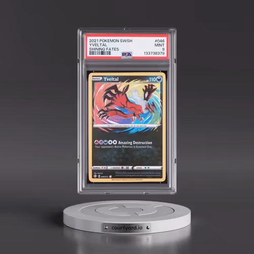 2021 Pokémon Sword & Shield Shining Fates #046 Yveltal (PSA 9 MINT)