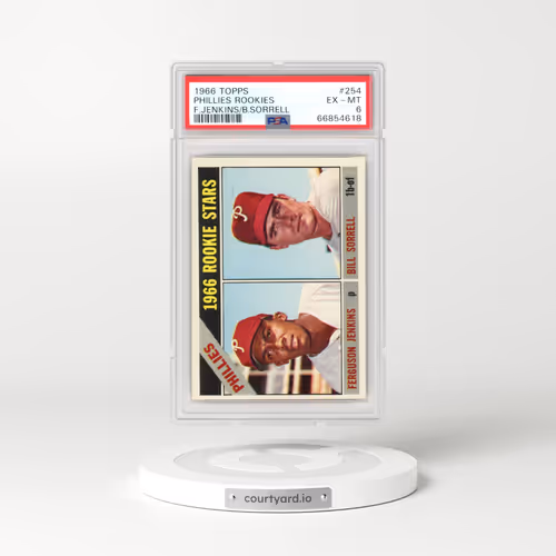 1966 Topps #254 Phillies Rookies - F.Jenkins/B.Sorrell (PSA 6 EX-MT)