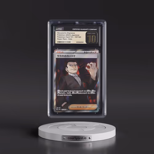 2023 Pokémon Card 151 #197/165 Giovanni's Charisma - Super Rare Holo (CGC 10 PRISTINE)