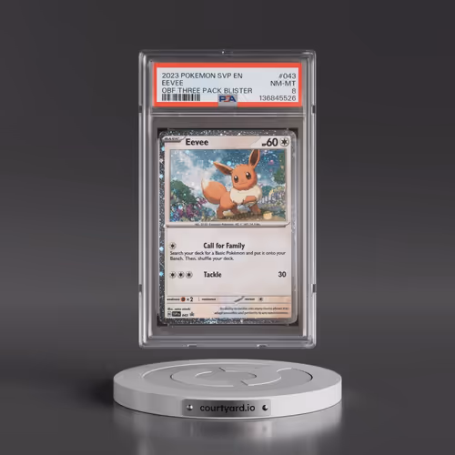 2023 Pokémon Svp EN-SV Black Star Promo #043 Eevee - Obsidian Flames Three Pack Blisters (PSA 8 NM-M