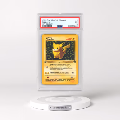 1999 Pokémon League Promo #1 Pikachu - 1st Edition (PSA 5 EX)