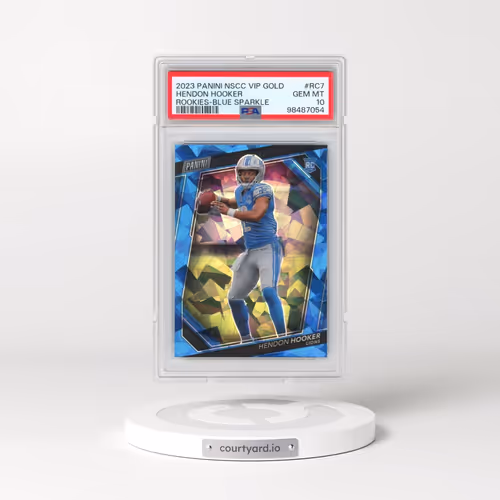 2023 Panini National VIP Gold Rookies #RC7 Hendon Hooker - Blue Sparkle (PSA 10 GEM MINT)