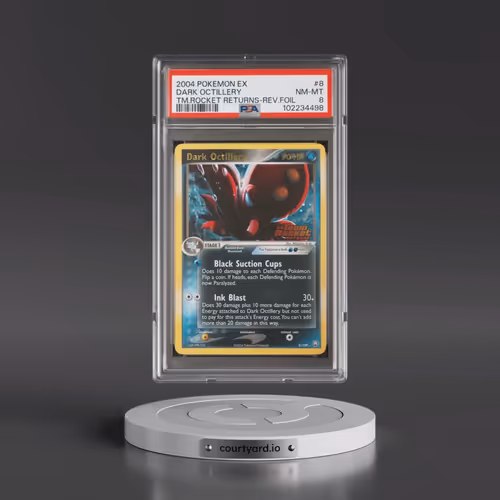 2004 Pokémon EX Team Rocket Returns #8 Dark Octillery - Reverse Foil (PSA 8 NM-MT)