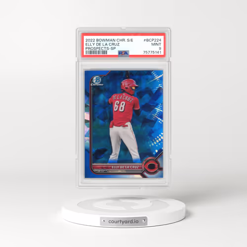 2022 Bowman Chrome Sapphire Edition Prospects #BCP224 Elly de La Cruz - SP (PSA 9 MINT)