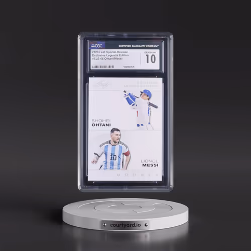 2023 Leaf Special Release Exclusive Legends Edition #ELE06 Lionel Messi/Shohei Ohtani (CGC 10 GEM MI