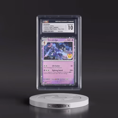 2024 Paldean Fates - PAF EN #040/091 Ceruledge - Pokémon Day Promo (Cosmos Holo) (CGC 10 GEM MINT)