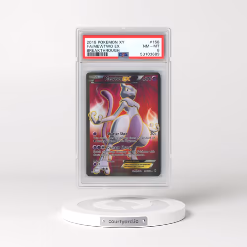 2015 Pokémon XY Breakthrough #158 Mewtwo EX - Holo Full Art (PSA 8 NM-MT)