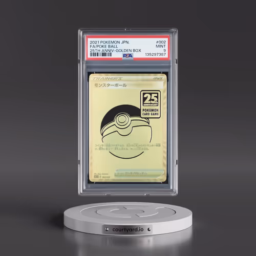 2021 Pokémon Asia 25th Anniversary Promo #002 Poke Ball - Full Art Golden Box (PSA 9 MINT)