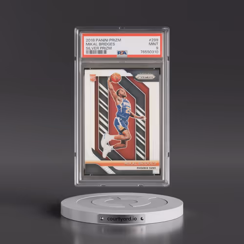 2018 Panini Prizm #289 Mikal Bridges - Silver Prizm (PSA 9 MINT)
