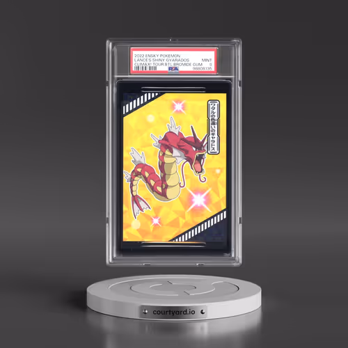 2022 Ensky Pokémon Climax! Tournament Battle Bromide Gum Lance's Shiny Gyarados (PSA 9 MINT)