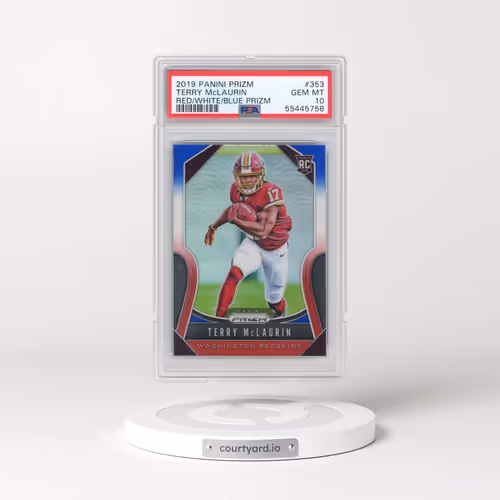 2019 Panini Prizm #353 Terry McLaurin - Red/White/Blue Prizm (PSA 10 GEM MINT)