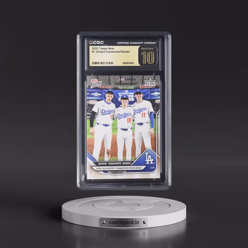 2025 Topps Now #7 Roki Sasaki/Shohei Ohtani/Yoshinobu Yamamoto (CGC 10 PRISTINE)