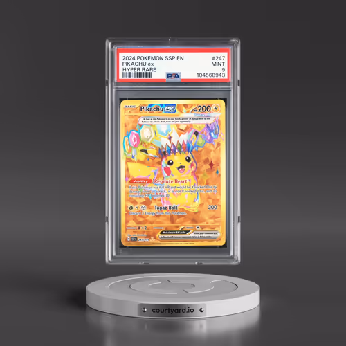 2024 Pokémon Ssp EN-Surging Sparks #247 Pikachu EX - Holo Hyper Rare (PSA 9 MINT)