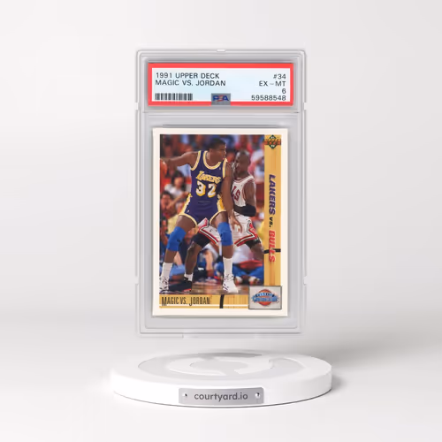 1991 Upper Deck #34 Magic vs. Jordan (PSA 6 EX-MT)