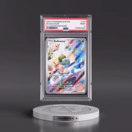 2024 Pokémon Scr EN-Stellar Crown #143 Bulbasaur - Illustration Rare (PSA 9 MINT)