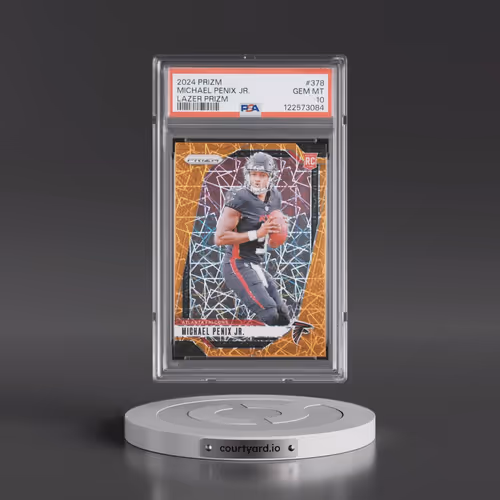 2024 Panini Prizm #378 Michael Penix Jr. - Lazer Prizm (PSA 10 GEM MINT)