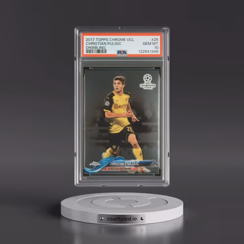2017 Topps Chrome UEFA Champions League #25 Christian Pulisic - Dribbling (PSA 10 GEM MINT)