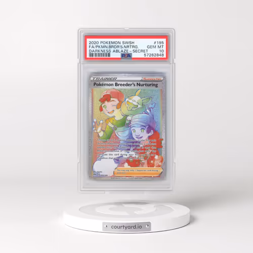 2020 Pokémon Sword & Shield Darkness Ablaze #195 Pokemon Breeder's Nurturing - Full Art Secret (PSA